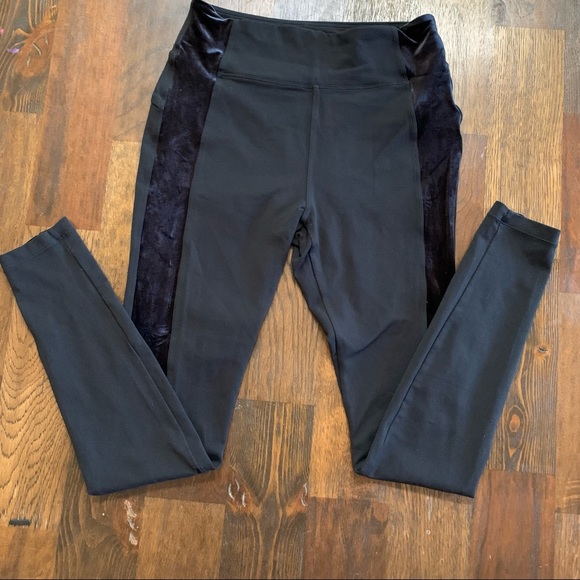 Athleta Metro Velvet Side Stripes Tux Leggings - Picture 3 of 11